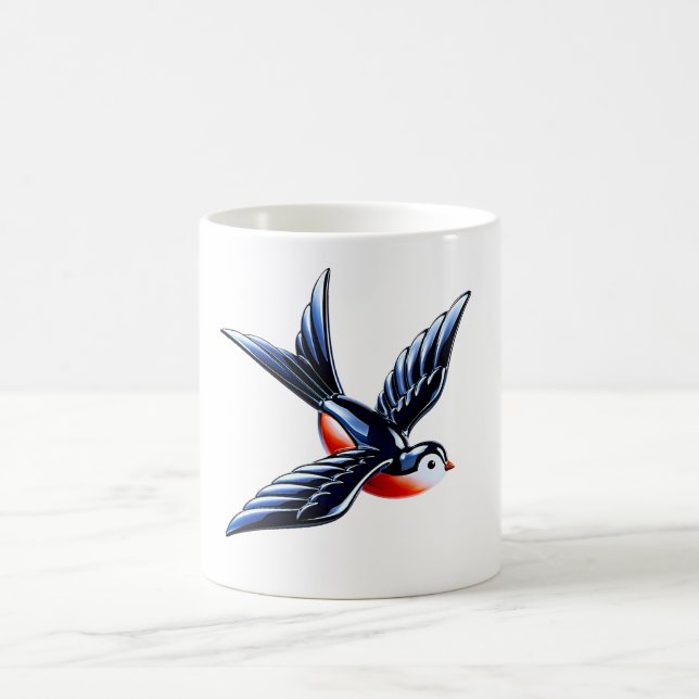 Bird Flying Swallow Coffee Mug (Center)