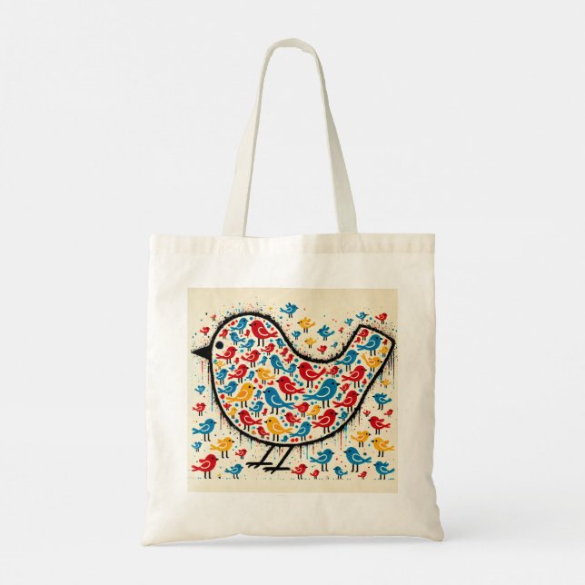 Bird full of birds Tote Bag (Back)