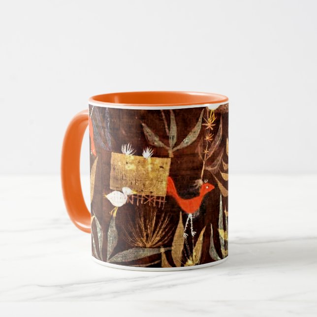 Bird Garden, colourful abstract art by Paul Klee, Mug (Front Left)