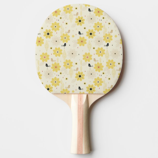 Bird Garden Ping Pong Paddle (Front)