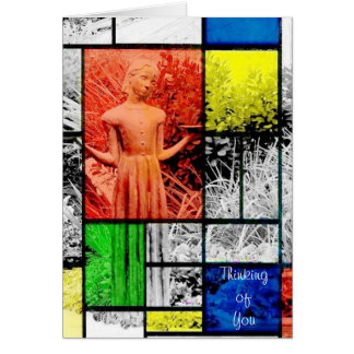 Bird Girl Thinking of You Angel Stained Glass