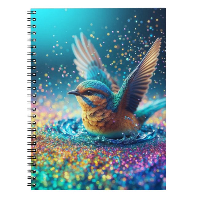 Bird Glitter Notebook (Front)