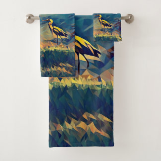 Bird Gone Fishing Bath Towel Set