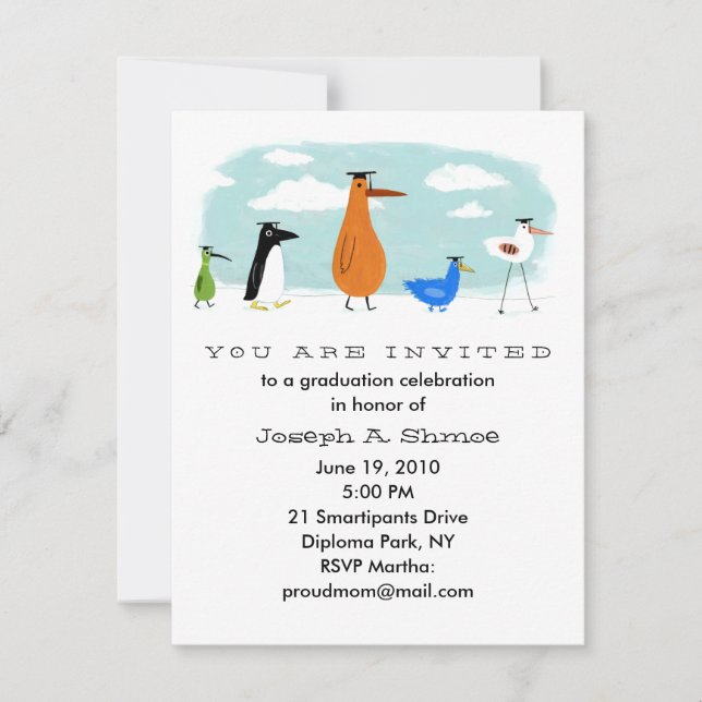 Bird Grads Celebration Announcement (Front)
