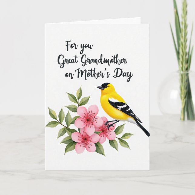 Bird Great Grandmother Card (Front)