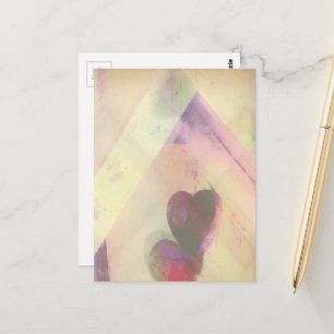 Bird House Heart Abstract Postcard