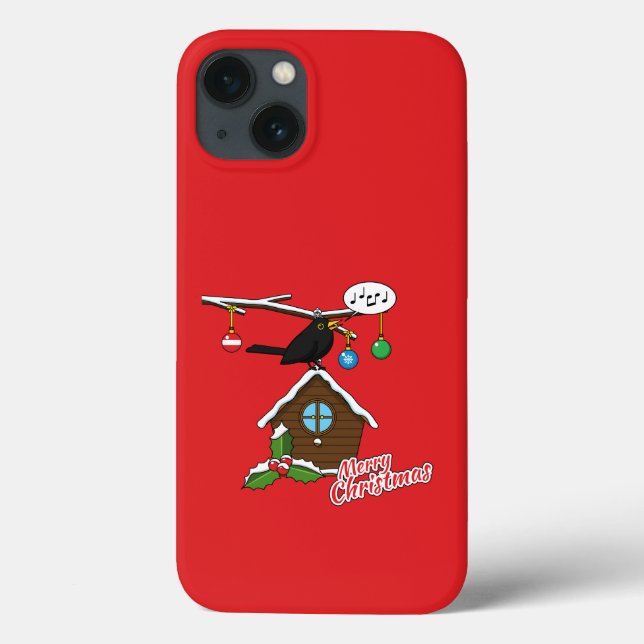 Bird House Merry Christmas Case-Mate iPhone Case (Back)