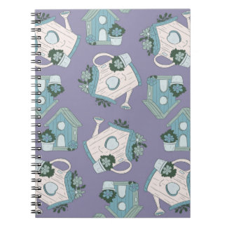 Bird House Purple Design Notebook