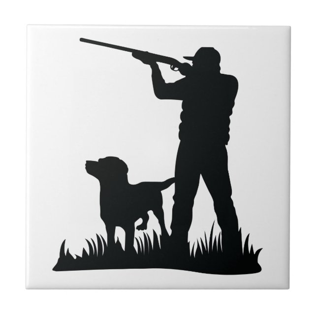 Bird Hunter Ceramic Tile (Front)