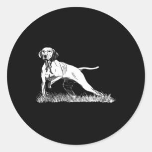 Bird Hunting Pointer Vizsla Dog For Hunters Classic Round Sticker