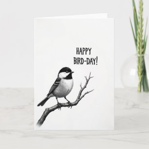 Bird Illustration Birthday Card
