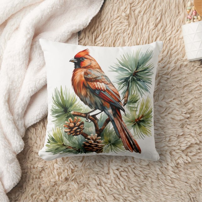 Bird illustration Throw Pillow (Blanket)