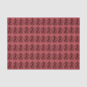 Bird in a Cage Burgundy Pattern Tissue Paper