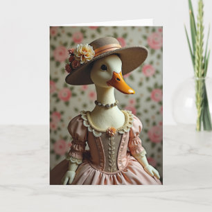 Bird In A Hat Portrait Card