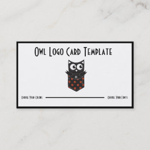 Bird in a Pocket Owl Logo Business Card