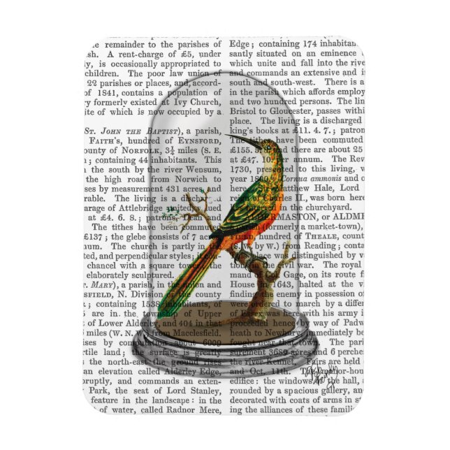Bird In Bell Jar Magnet (Vertical)