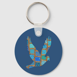 Bird in flight key ring