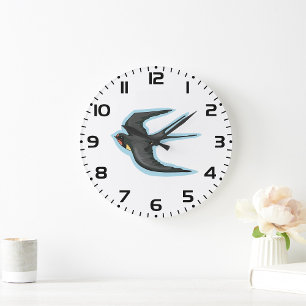 Bird In Flight Large Clock