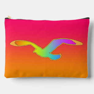 Bird In Flight Rainbow     Accessory Pouch
