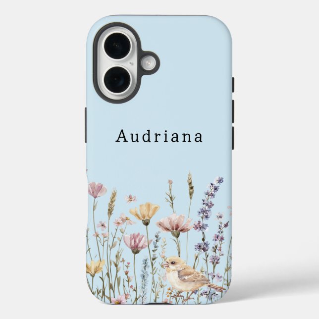 Bird in Flowers Case-Mate iPhone Case (Back)