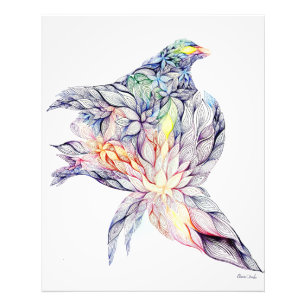 Bird in her nest photo print