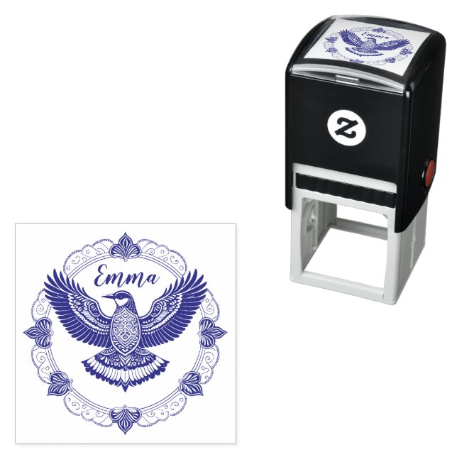 Bird in Mandala Self-inking Stamp (In Situ)