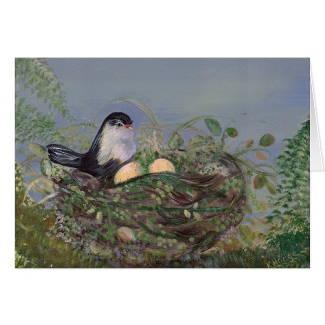Bird in Nest Card (Front Horizontal)