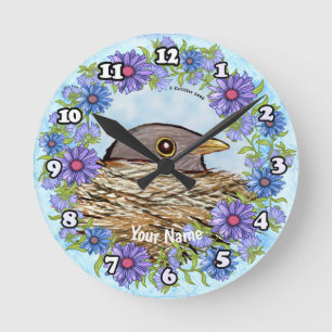 Bird In Nest clock