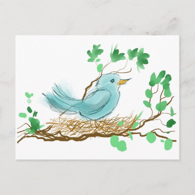 Bird in Nest Postcard (Front)