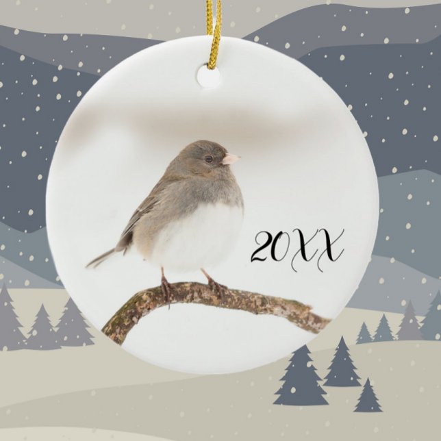 Bird in Snow 2023 Christmas Ceramic Ornament (Creator Uploaded)