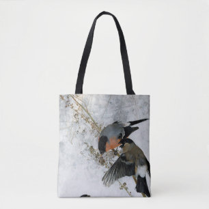 Bird in Snow, Bruno Liljefors Tote Bag