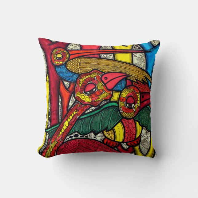 Bird Life Cushion (Front)
