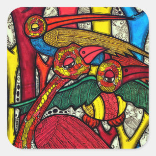 Bird Life Square Sticker