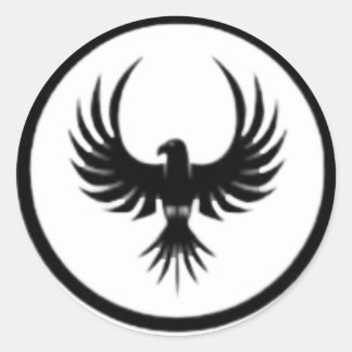 Bird logo classic round sticker