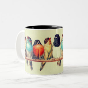 Bird lover birds nature wilderness birdy Two-Tone coffee mug