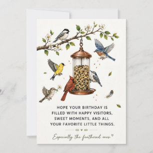 Bird Lover Card Funny Bird Feeder Birthday Card
