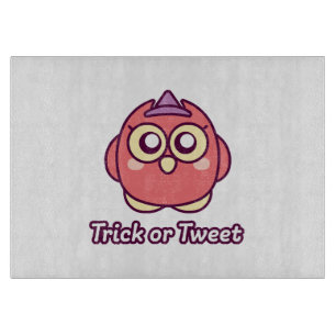 Bird Lover Halloween Cute Owl Witch Cutting Board