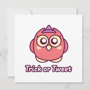 Bird Lover Halloween Cute Owl Witch Invitation