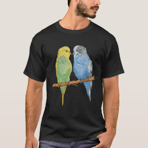 Bird Lover Parakeet Lovers sweet birding, cool ret T-Shirt