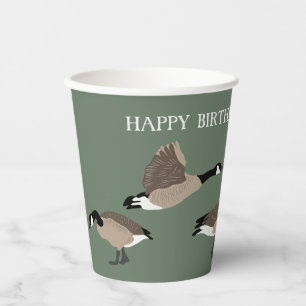 Bird Lovers Canada Geese Illustration Personalised Paper Cups