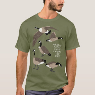 Bird Lovers Canada Geese Illustration Personalised T-Shirt