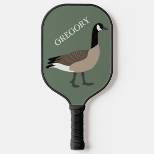 Bird Lovers Canada Goose Illustration Personalised Pickleball Paddle
