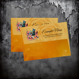 Bird magic in a sea of flowers, envelope