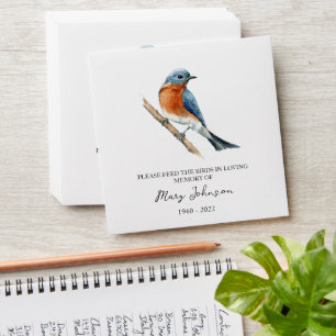 Bird Memorial Funeral Seed Envelope