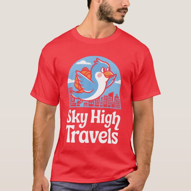 Bird Migration Enthusiast Migratory Birds retro fu T-Shirt (Front)