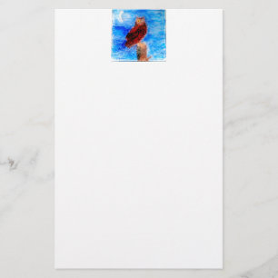 Bird Moonlight Owl Stationery