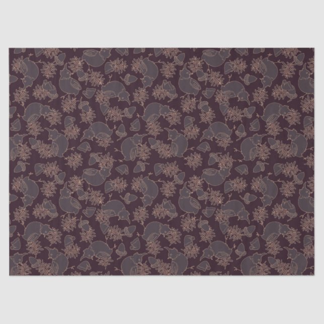 Bird motiv on dark and elegant tissue paper (Front)