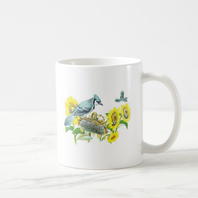 Bird Mug - Blue Jay (Right)