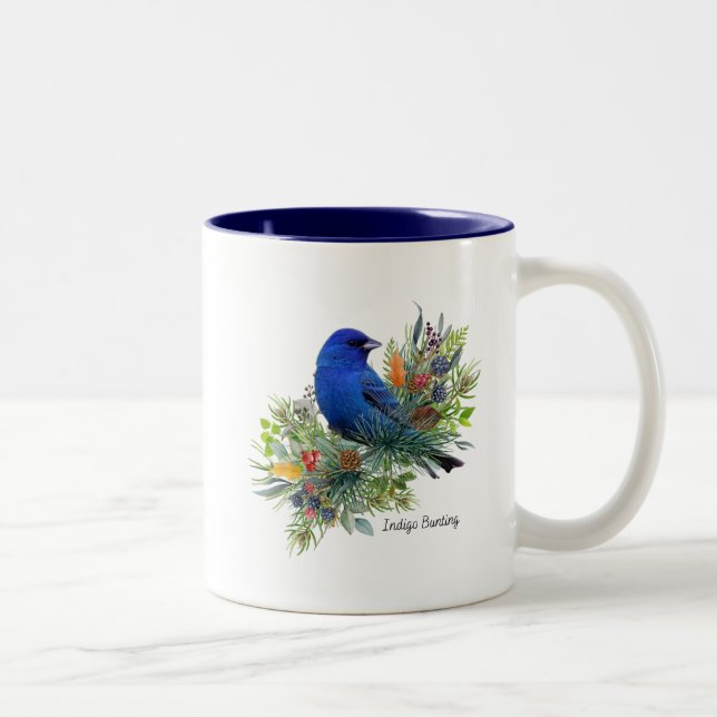 Bird Mug Indigo Bunting (Right)
