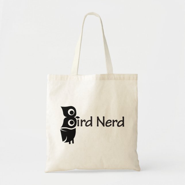 Bird Nerd and Owl Tote Bag (Front)